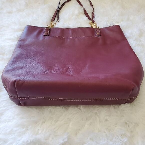 Michael Michael Kors Purple Shoulder Bag Color Burgundy Chain Strap - Picture 5 of 11